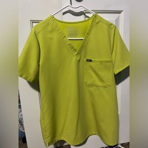 Figs Citrine One Pocket Scrub Top
